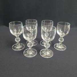 Набор из 6 рюмок, стекло резка 50 мл, винтаж