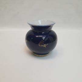 Ваза ЛФЗ, фарфор кобальт позолота высота 10 см, винтаж СССР