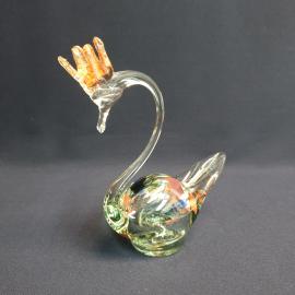 Статуэтка Лебедь 16 см, Муранское стекло. Винтаж, СССР.