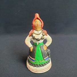 Сувенир Барышня, керамика, роспись. Винтаж, СССР.