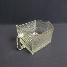 Контейнер  ящик от кухонного шкафа 21х13х10 см, прессованное стекло. Винтаж, СССР.