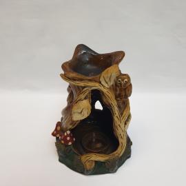 Арома лампа 18 см, керамика, роспись, лепнина. Винтаж.