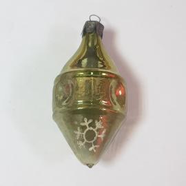 Елочная игрушка фонарик. Стекло. Винтаж СССР