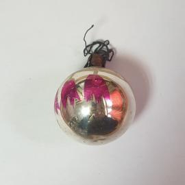 Елочная игрушка шар с колокольчиками, стекло.Винтаж СССР