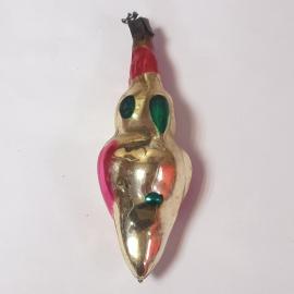 Елочная игрушка попугай Орловская фабрика Победа. Стекло, винтаж СССР