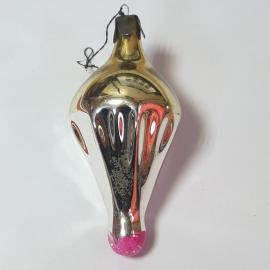 Елочная игрушка парашют Орловская фабрика Победа. Стекло, винтаж СССР