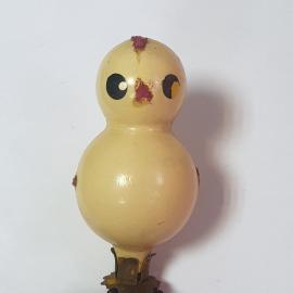 Елочная игрушка цыпленок Орловская фабрика Победа. Стекло, винтаж СССР