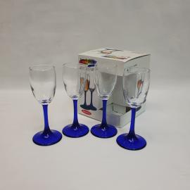 Набор из 4 рюмок, цветное стекло 60 мл, Россия