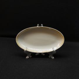 Селедочница Дулево , фарфор позолота 18х10 см, винтаж СССР