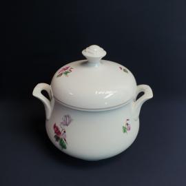 Супница "Цикломен" на 3 литра, фарфор, деколь. Винтаж ГДР.