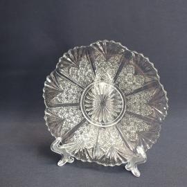 Блюдце Братья Курженковы, хрусталь до 1917 г.Антиквариат Царская Россия.
