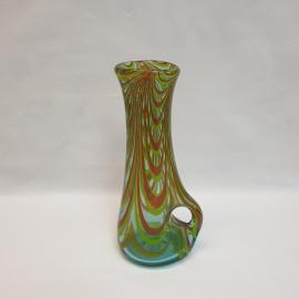 Ваза, гутная техника, стекло, 600 мл. Винтаж, СССР.