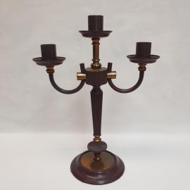 Подсвечник на три свечи 40 см, металл. Винтаж, СССР.