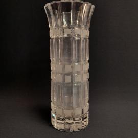 Ваза для цветов Ленинградский завод художественного стекла ,стекло, крекалю,высота 21см,винтаж СССР