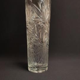 Ваза для цветов хрустальная, высота 30 см, Гусевский Хрустальный з-д, винтаж СССР