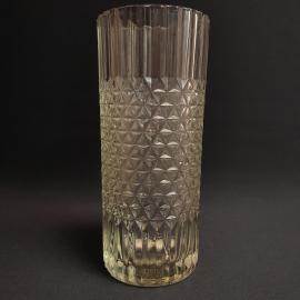 Ваза под цветы, граненое стекло, Уршельский завод, высота 20 см,винтаж СССР