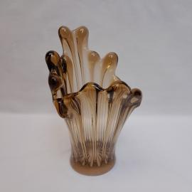 Ваза для цветов, "Медуза", завод Победа г.Орел,цветное гутное стекло, винтаж СССР