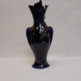 Ваза для цветов, кобольтовый фарфор позолота,высота 32см . Винтаж, СССР.