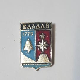 Значок СССР, Валдая 1770 с колоколом и звездами, редкий коллекционный, советский и винтажный.