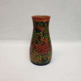 Ваза, керамика ручная роспись 23 см, трещина, винтаж СССР
