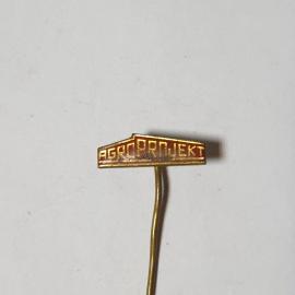 Значок СССР с надписью Agroprojekt, эмблема. Редкий экземпляр периода Союза. Советский, винтажный.