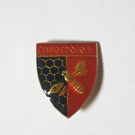 Значок СССР Симферополь. Пчела и соты на гербе города. Современная энкаустика. Советский, винтажный.