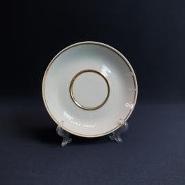 Блюдце Пролетарий, фарфор позолота 135 мм, винтаж СССР