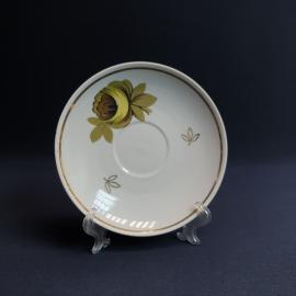 Блюдце Полтава, фарфор ручная роспись позолота 145 см, винтаж СССР