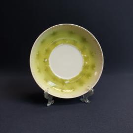 Блюдце Вербилки, фарфор крытье позолота 145 мм, винтаж СССР