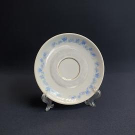 Блюдце Барановка, фарфор деколь позолота 12 см, винтаж СССР