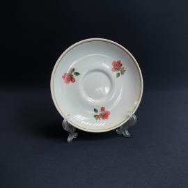 Блюдце кофейное Вербилки, фарфор деколь 12 см, винтаж СССР