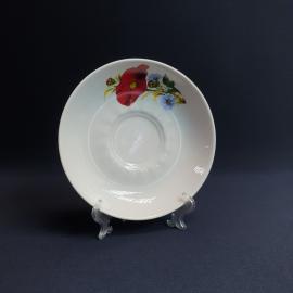 Блюдце Добрушский з-д, фарфор деколь 15 см, винтаж СССР