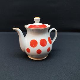 Чайник Светловодск, фарфор деколь позолота 0.65 л, винтаж СССР