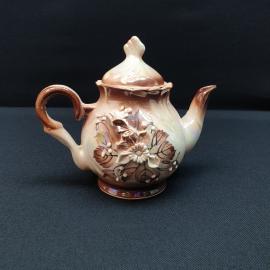 Чайник, керамика лепнина 0.6 л, винтаж СССР