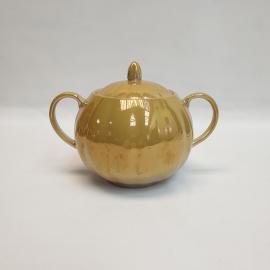 Сахарница, Дулево, фарфор, крытье, 600 мл. Винтаж, СССР.