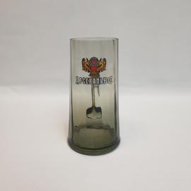 Пивная кружка "Арсенальное", есть скол, дымчатое стекло, деколь, 700 мл. Россия.