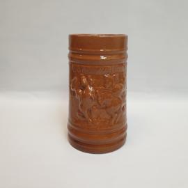 Пивная кружка "Куликово поле", керамика, 1400 мл, винтаж СССР