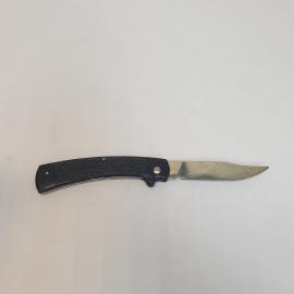 Нож походный 21 см, лезвие с гравировкой, ручка пластик. Винтаж, СССР.