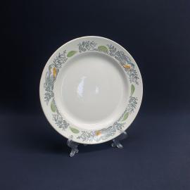 Столовая тарелка Конаково, фаянс деколь роспись 20 см, винтаж СССР