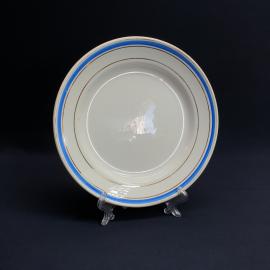 Десертная тарелка Конаково, фаянс деколь 195 мм, винтаж СССР