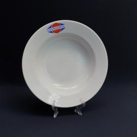 Суповая тарелка Energopol, фарфор деколь 225 мм, винтаж СССР