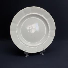 Столовая тарелка Т-ва М.С. Кузнецова, фарфор 24 см, дефекты, антиквариат Россия до 1917 г.