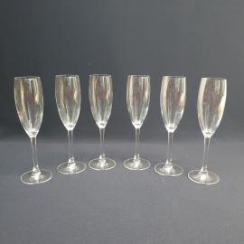 Набор из 6 бокалов 22 см, хрусталь, 250 мл, винтаж, СССР.