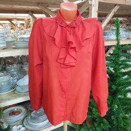 Винтажная блузка, есть пятна, длина 55 см, полуобхват груди 60 см, СССР.