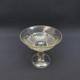 Креманка на фигурной ножке 12 см, Мальцов, стекло. Царская Россия.