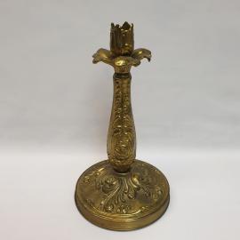Подсвечник 28 см, Мцела, латунь. Винтаж, СССР.