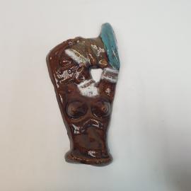 Панно керамическое СССР. Редкая, экспериментальный образец. Африканка. Орловский завод керамики