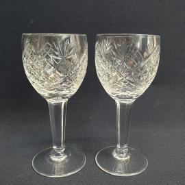 Пара рюмок 12 см 50 мл, хрусталь. Винтаж, СССР.