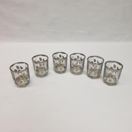 Набор стопок 6 шт 50 мл, стекло, позолота. Винтаж, СССР.