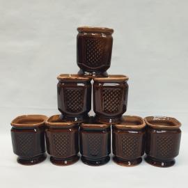 Набор стопок 8 шт, Орловская керамика, 100 мл. Винтаж, СССР.